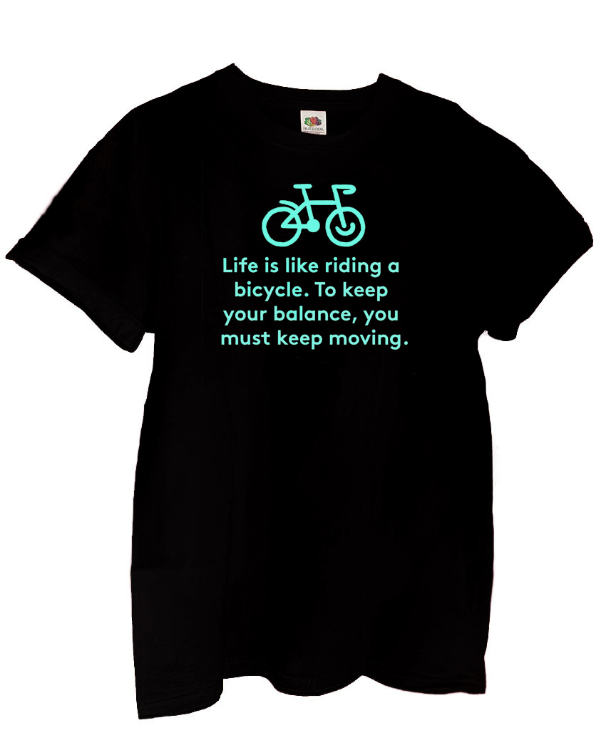 FRUIT OF THE LOOM Boyfriend T-shirt με στάμπα bicycle black